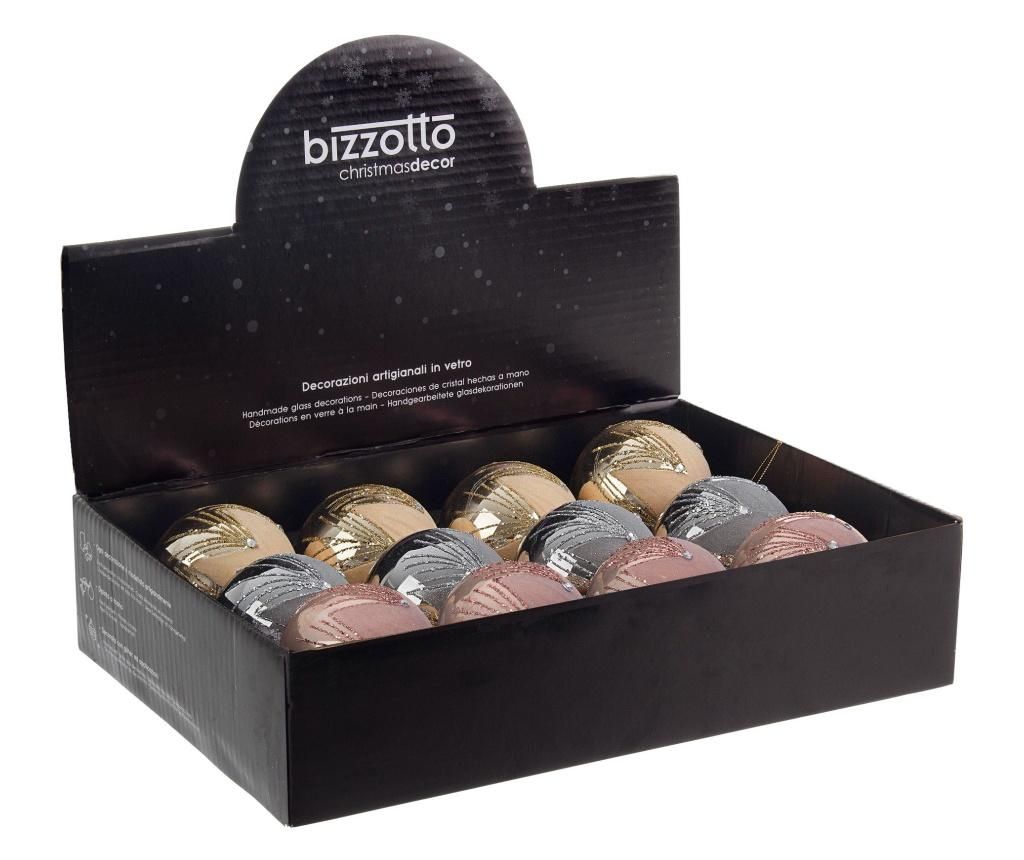 Set 12 globuri decorative de Craciun Winter dream - Bizzotto, Multicolor