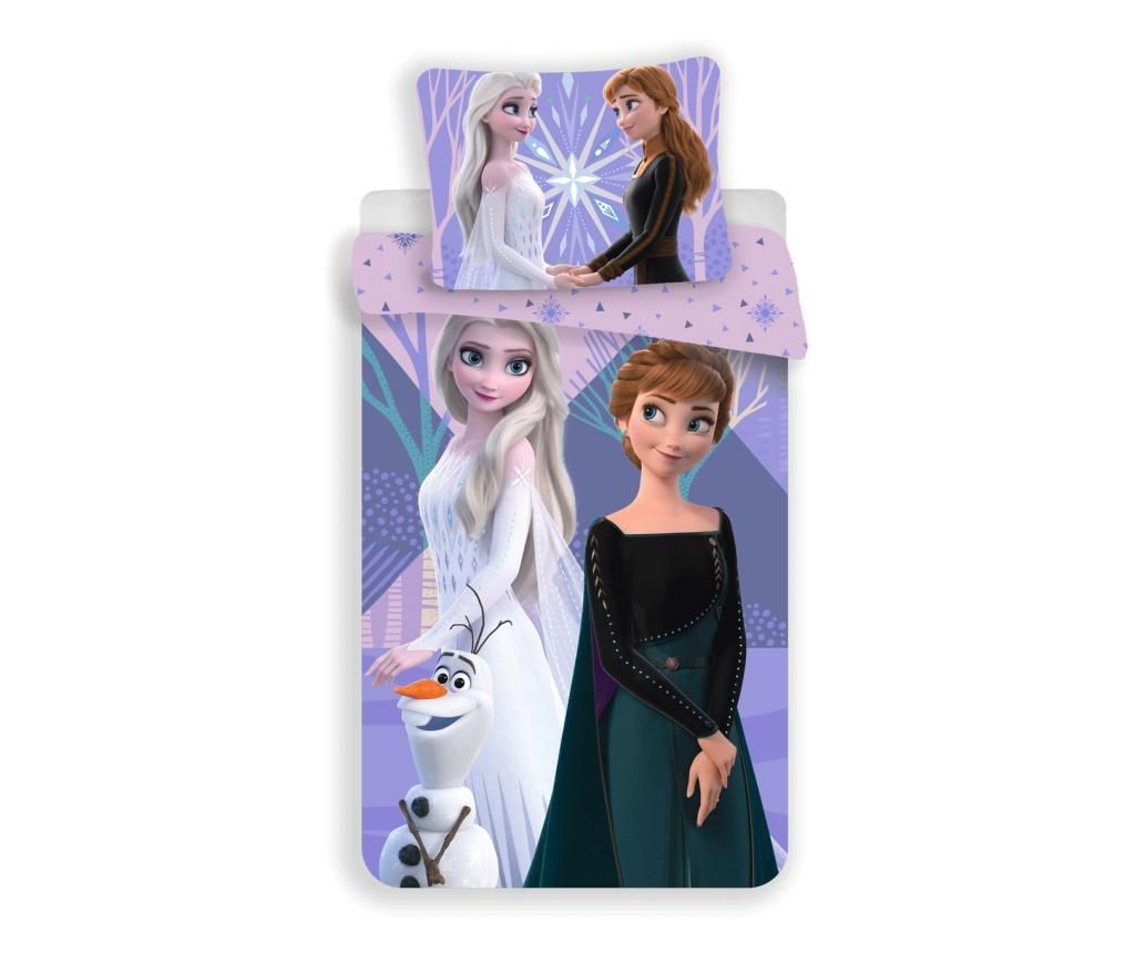 Set de pat Single Frozen – Disney – Princess, Multicolor Disney - Princess imagine 2022