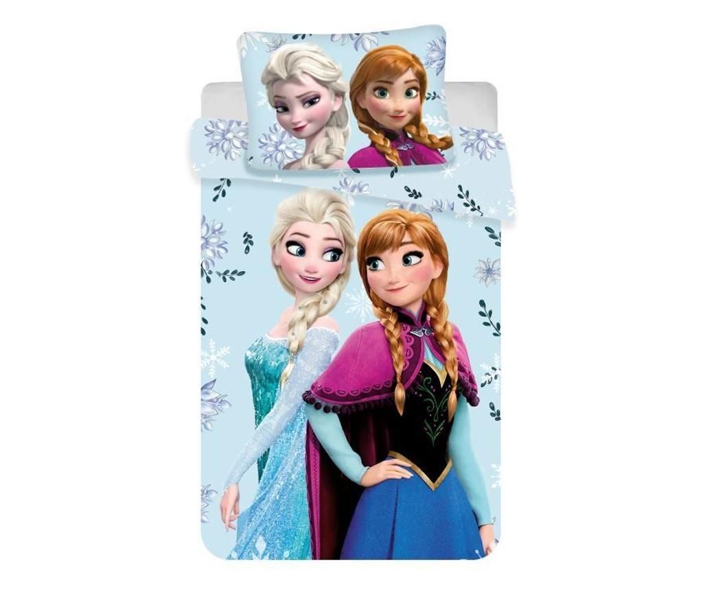 Set de pat Single Disney - Princess, Frozen, bumbacDensitatea materialului: 110Tip bumbac: ranforce, multicolor - Disney - Princess, Multicolor