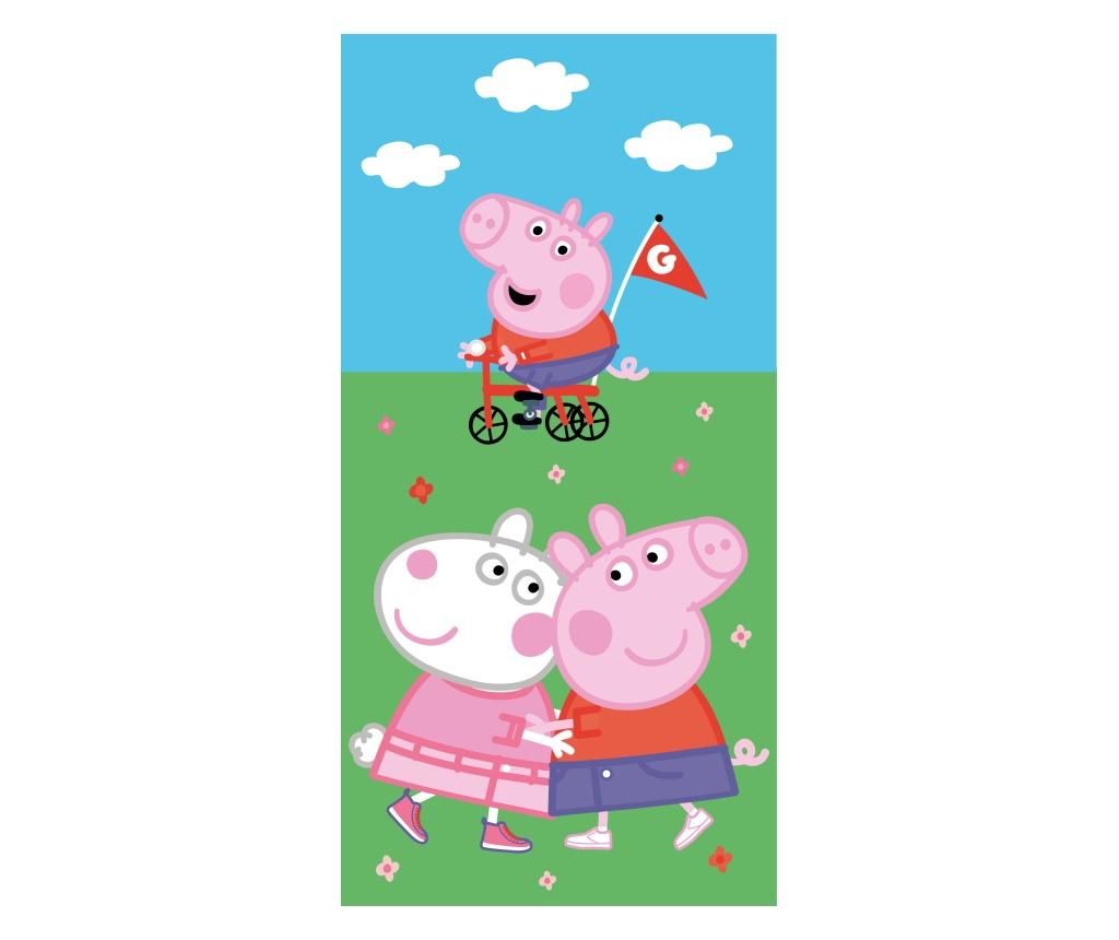 Prosop de plaja Peppa Pig, Peppa Pig, bumbac, 70×140 cm, multicolor – Peppa Pig, Multicolor Peppa Pig imagine 2022