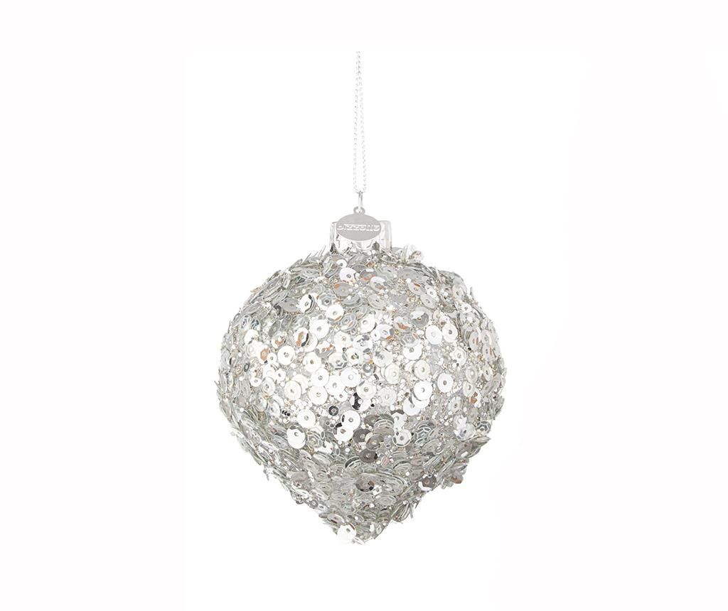 Glob de Craciun Bizzotto, Winter dream, sticla, 7×7 cm, argintiu – Bizzotto, Gri & Argintiu Bizzotto
