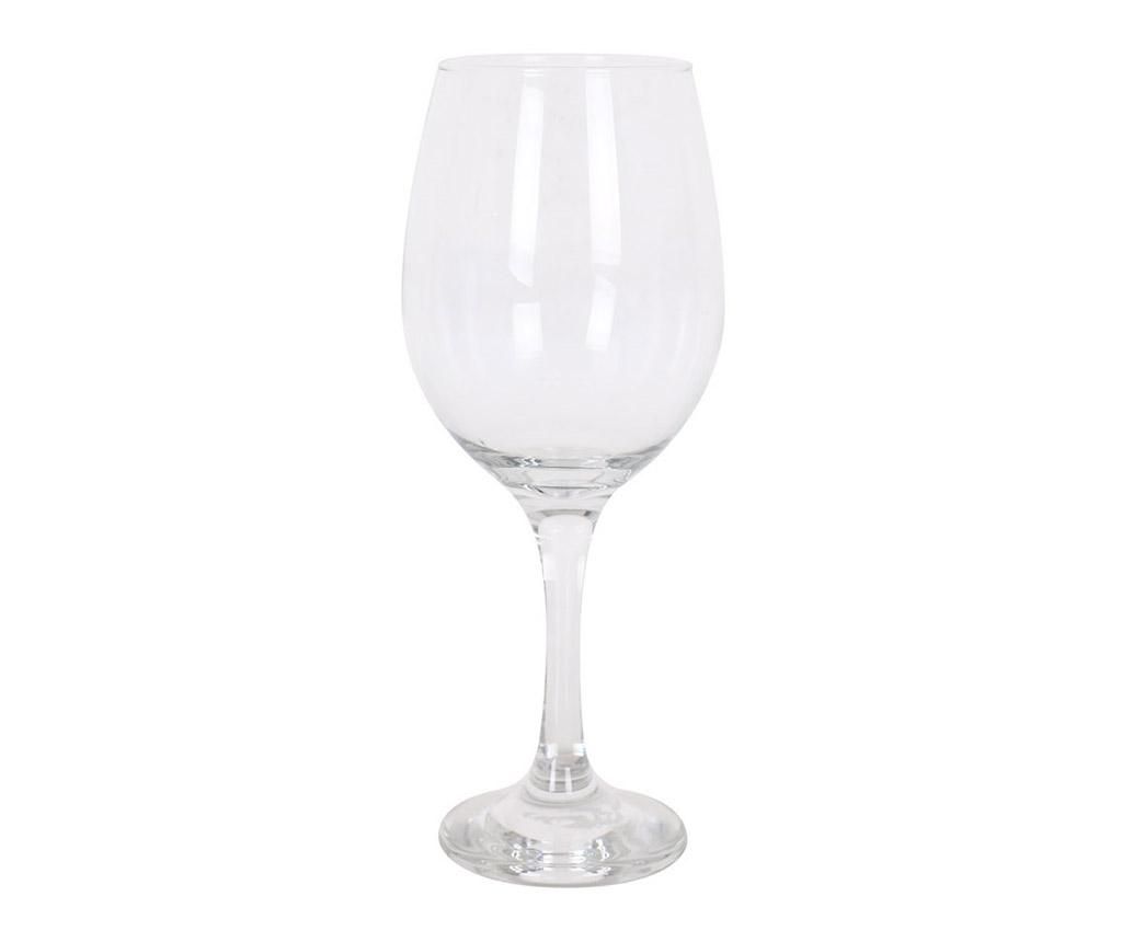 Set 6 pahare pentru vin Lav, sticla, transparent – LAV, Alb LAV