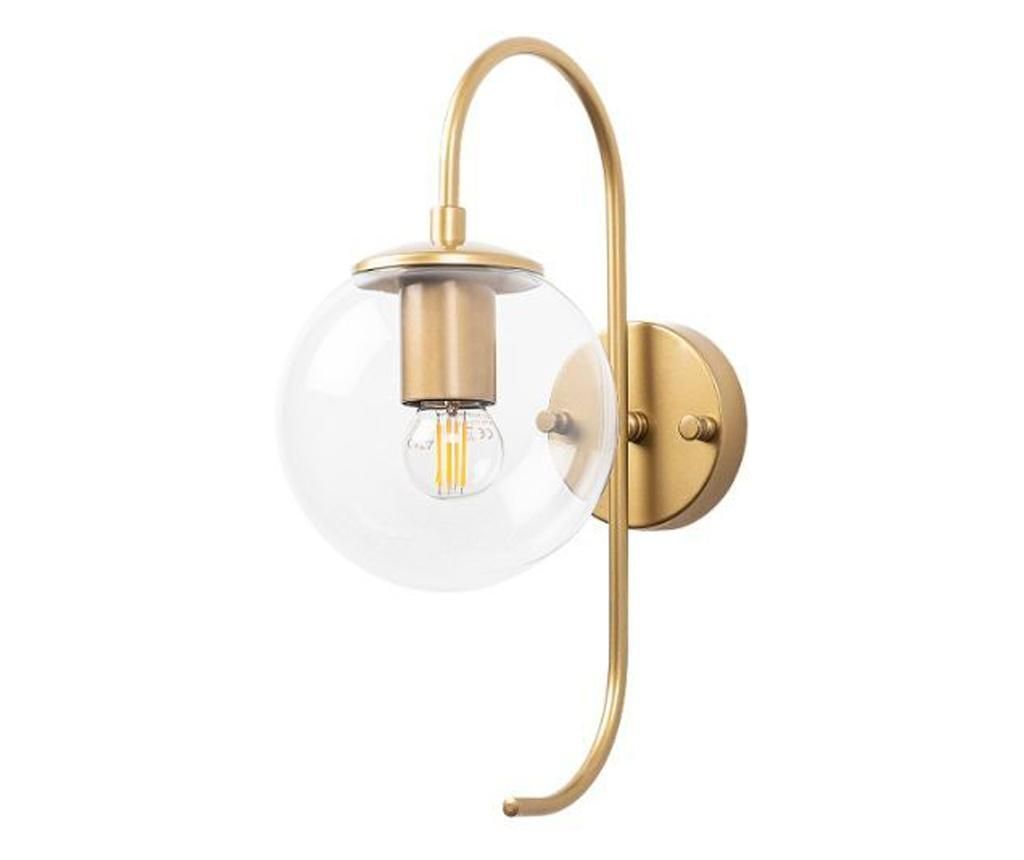 Aplica de perete Fulgor, Jewel, metal, No Bulb, max. 15 W, E14, auriu, 27x15x36 cm - Fulgor, Galben & Auriu