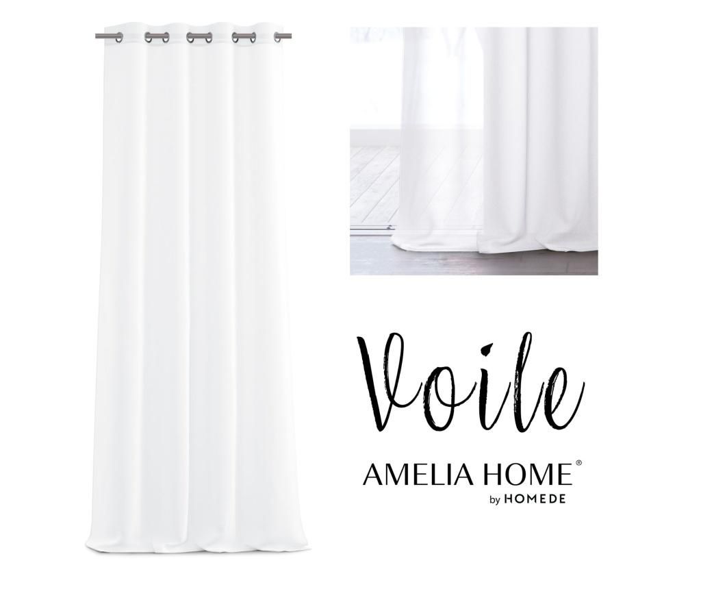 Perdea Ameliahome, Voile, poliester, 160x250 cm - AmeliaHome, Alb