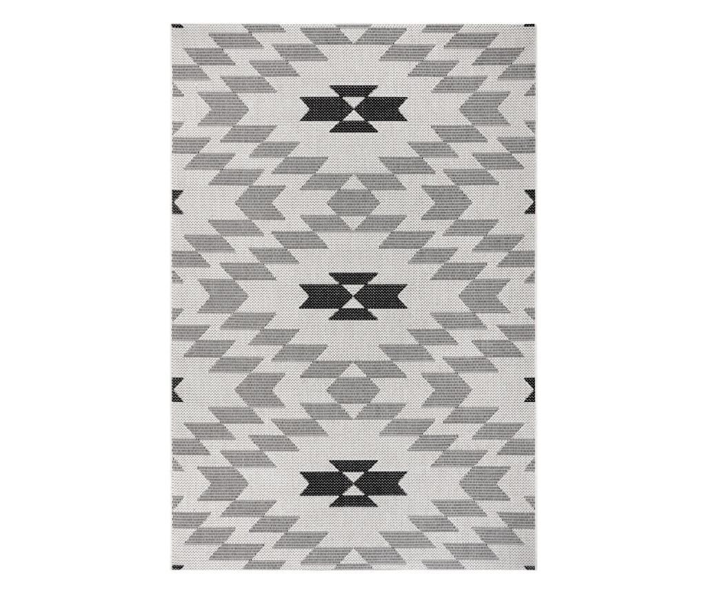 Covor modern & geometric flat, crem/negru Flat 80×150 cm – White Label vivre.ro imagine 2022