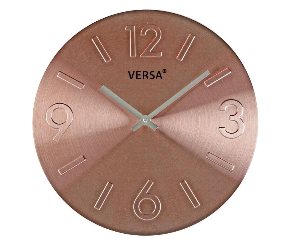 Ceas de perete Versa, aluminiu, 36x36x4 cm, aramiu – Versa, Galben & Auriu Versa