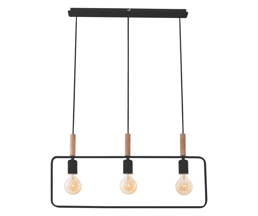 Lustra Candellux Lighting, Frame, cablu din otel, traditional , max. 60 W, E27, 70x6x110 cm - Candellux Lighting, Negru