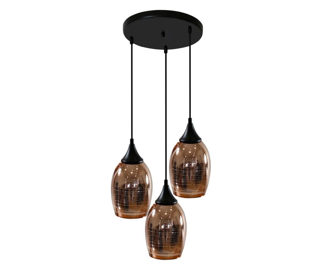 Lustra Candellux Lighting, Marina Trio Copper, sticla, cupru, 35x35x35 cm - Candellux Lighting, Galben & Auriu