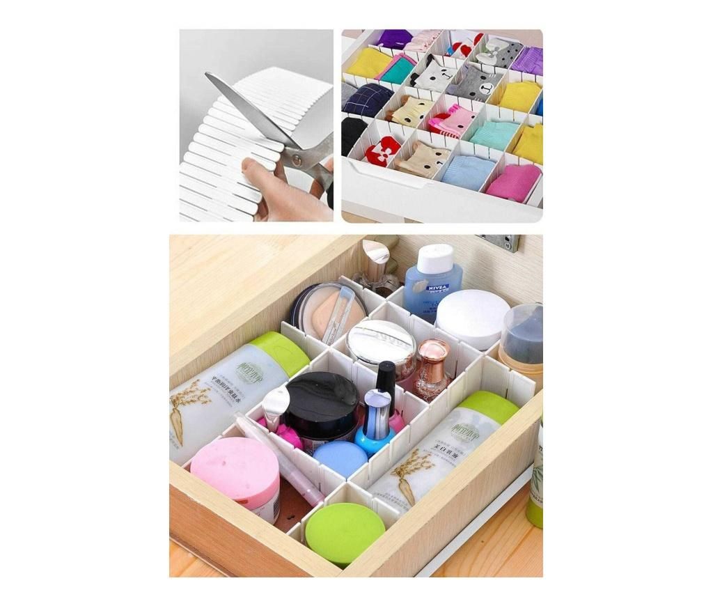 Organizator pentru sertare Planet X, 43x10x0 cm - Planet X, Alb