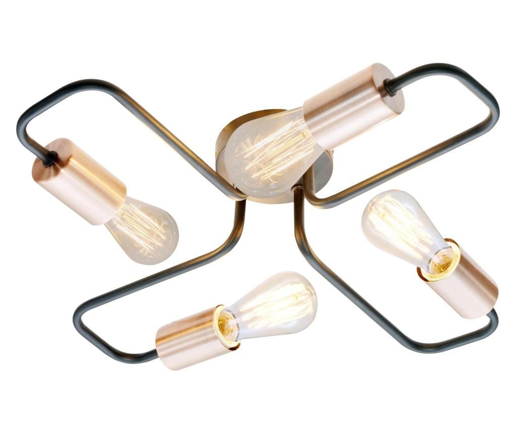 Plafoniera Candellux Lighting, Herpe Four, otel, 48x48x12 cm – Candellux Lighting, Negru Candellux Lighting