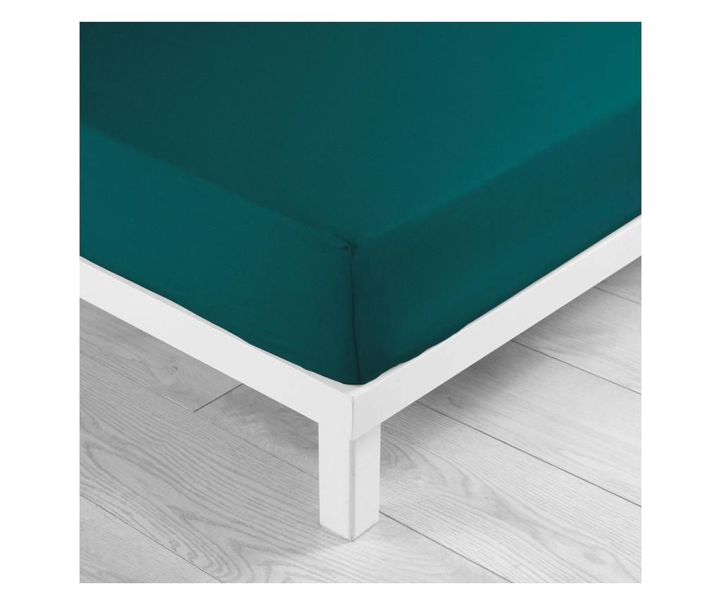 Cearsaf de pat cu elastic Douceur D’intérieur, bumbac, 160×200 cm – douceur d’intérieur, Albastru douceur d'intérieur imagine 2022