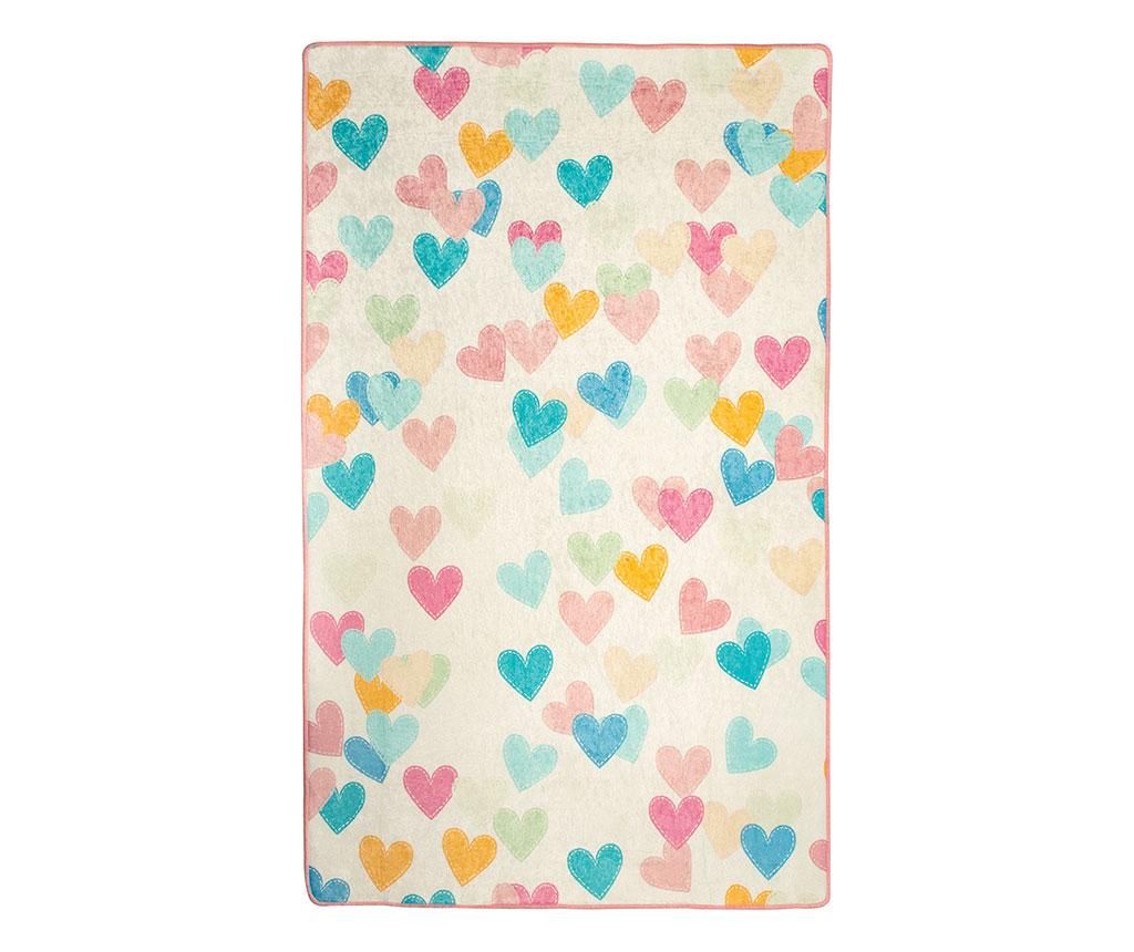 Covor Hearts 140x190 cm - Chilai, Multicolor Covor Hearts 140x190 cm - Chilai, Multicolor